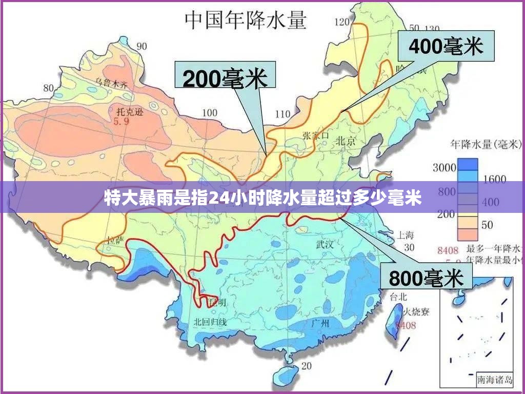 特大暴雨是指24小时降水量超过多少毫米