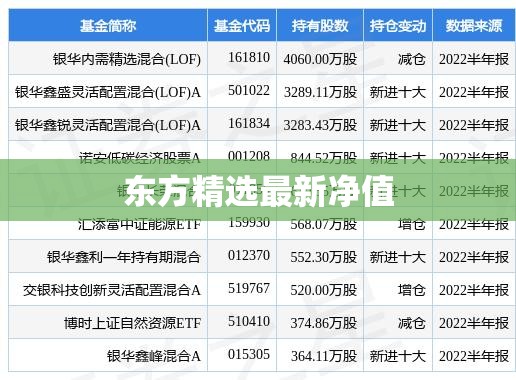 东方精选最新净值 东方精选最新净值