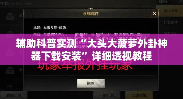 辅助科普实测“大头大菠萝外卦神器下载安装”详细透视教程