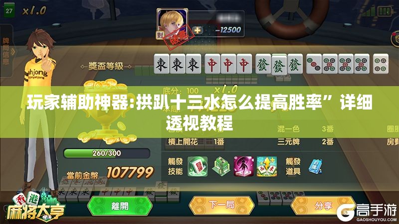 玩家辅助神器:拱趴十三水怎么提高胜率	”详细透视教程