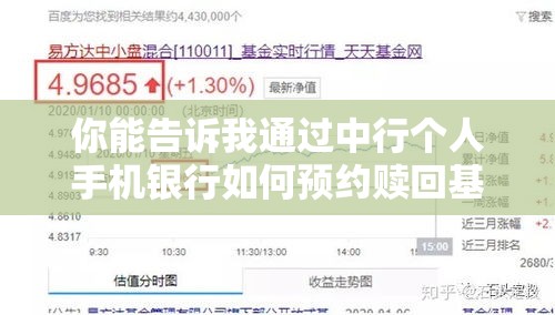 你能告诉我通过中行个人手机银行如何预约赎回基金吗? 你能告诉我通过中行个人手机银行如何预约赎回基金吗?