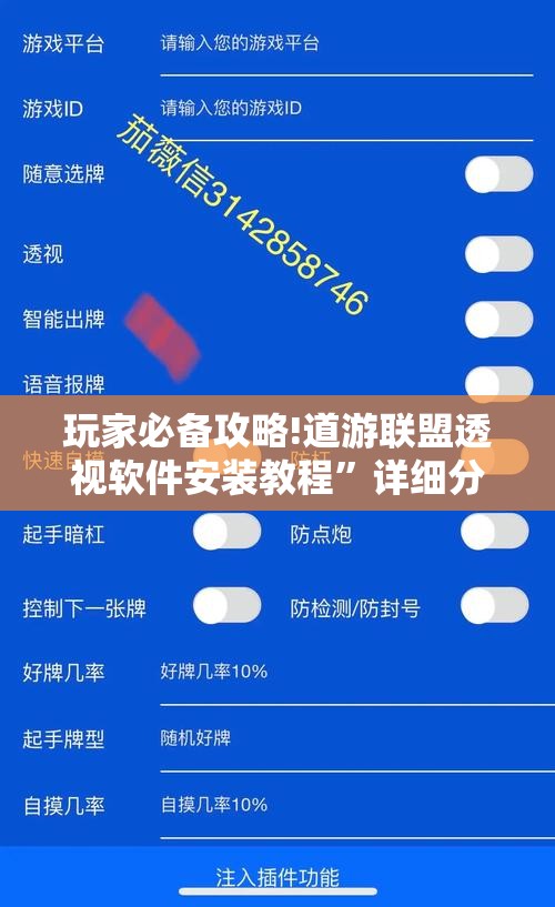 玩家必备攻略!道游联盟透视软件安装教程	”详细分享装挂步骤