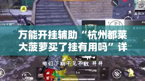 万能开挂辅助“杭州都莱大菠萝买了挂有用吗”详细透视教程