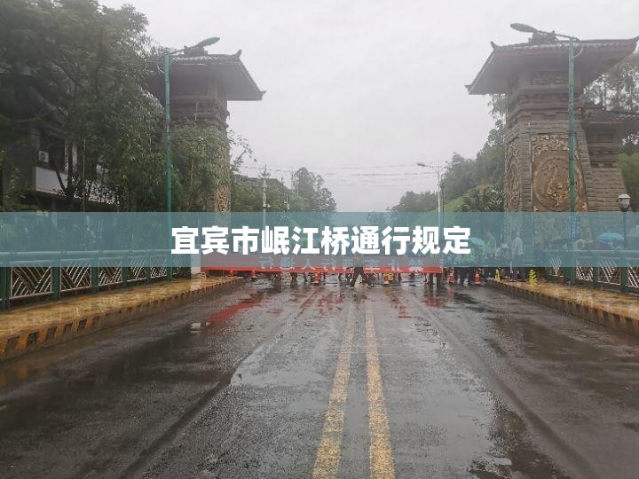 宜宾市岷江桥通行规定