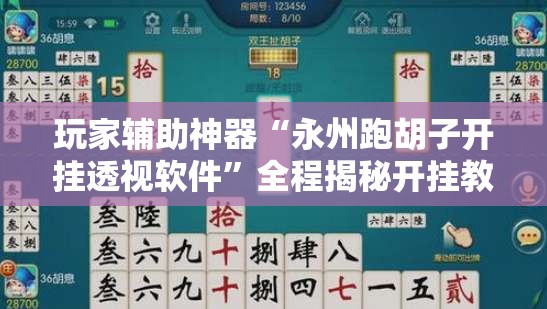 玩家辅助神器“永州跑胡子开挂透视软件”全程揭秘开挂教程