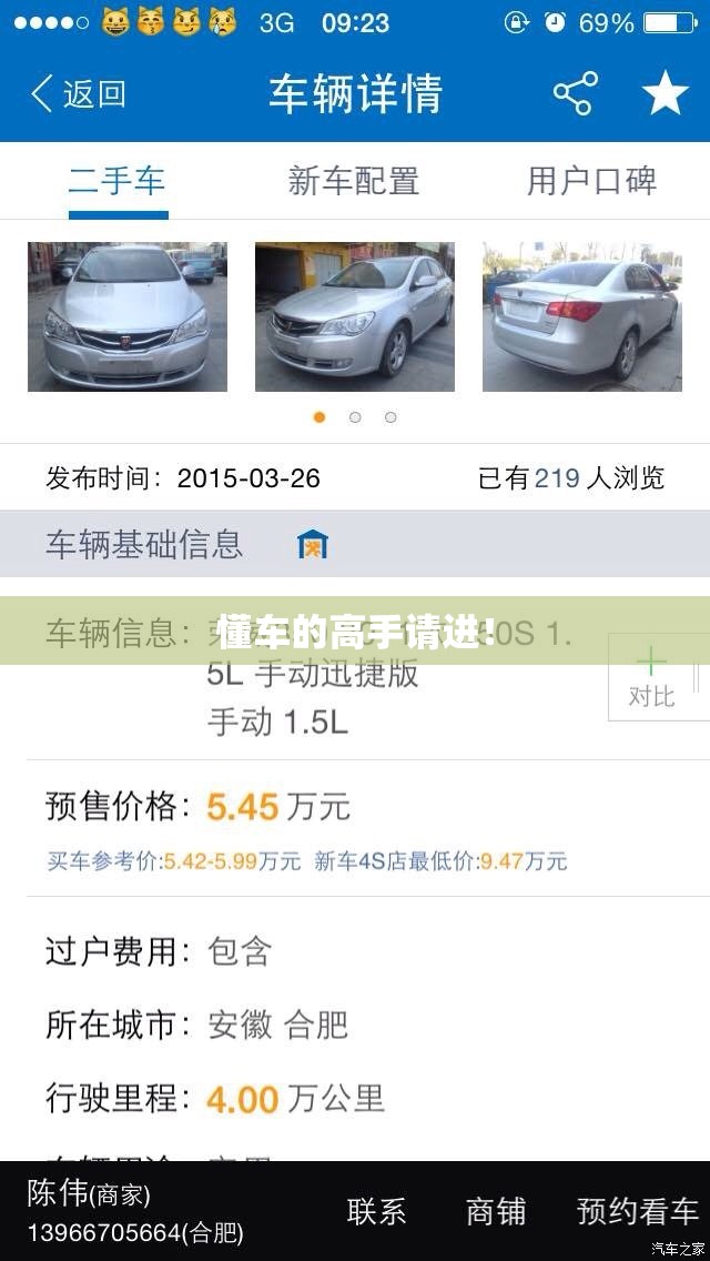 懂车的高手请进！